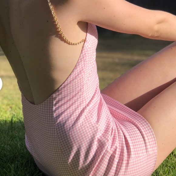 Amber Scholl X Meshki Pink Gingham Dress - Picture 7 of 11